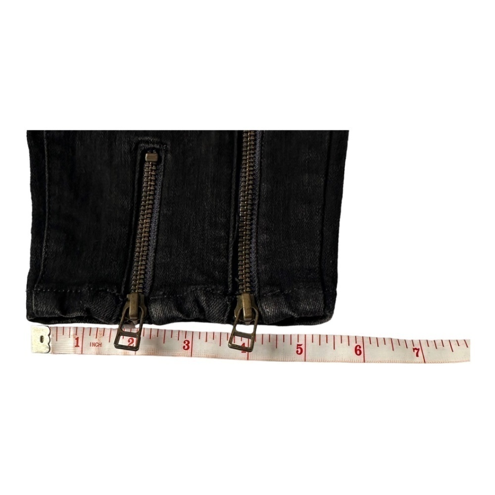 William Rast High-Rise Sculpted Zip Ankle Skinny Jeans Size 32 Faded Black - Picture 6 of 16